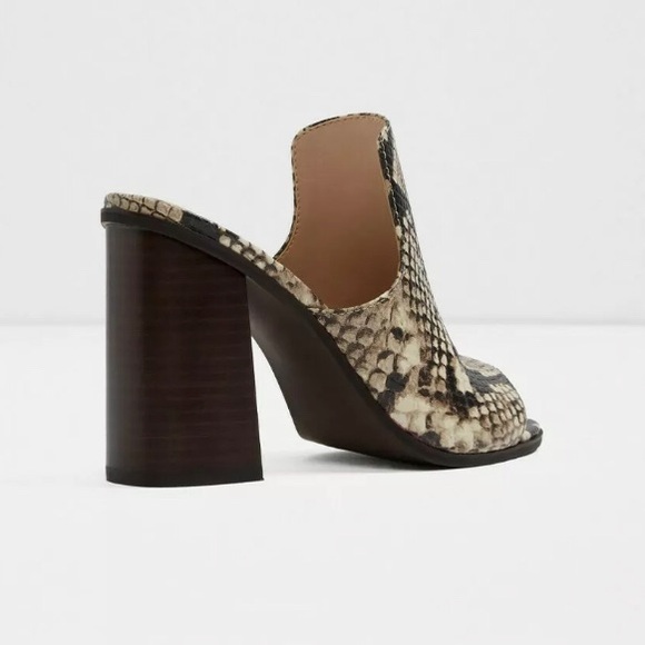 Aldo snakeskin mules Clearance